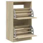 Shoe Cabinet with 2 Flip - Drawers Sonoma Oak 60x42x108 cm - Bargainia.com - 