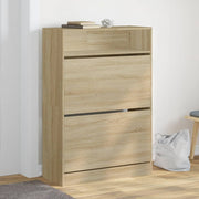 Shoe Cabinet with 2 Flip - Drawers Sonoma Oak 80x34x116 cm - Bargainia.com - 