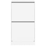 Shoe Cabinet with 2 Flip - Drawers White 60x42x108 cm - Bargainia.com - 