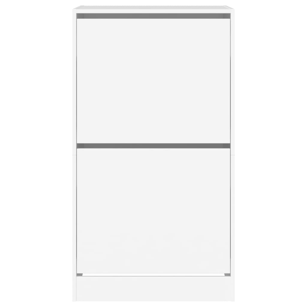 Shoe Cabinet with 2 Flip - Drawers White 60x42x108 cm - Bargainia.com - 