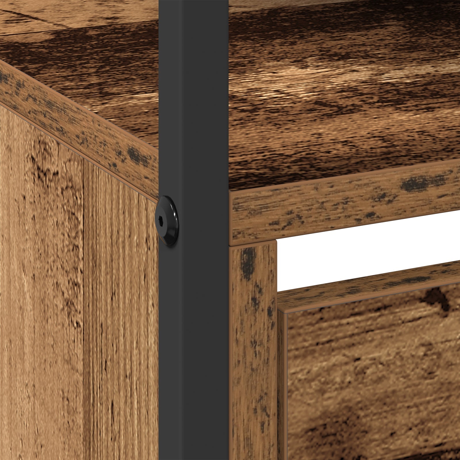 Shoe Cabinet with 4 Flip - Drawers Old Wood 100x34x112 cm - Bargainia.com - 