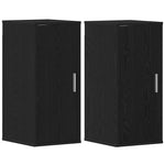 Shoe Cabinets 2 pcs Black Oak 32x35x70 cm Engineered Wood - Bargainia.com - 