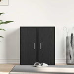 Shoe Cabinets 2 pcs Black Oak 32x35x70 cm Engineered Wood - Bargainia.com - 