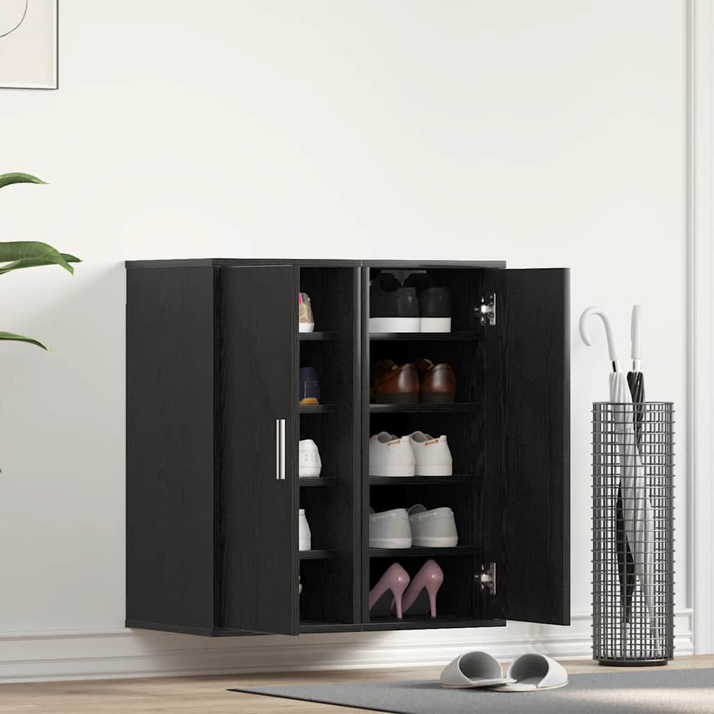 Shoe Cabinets 2 pcs Black Oak 32x35x70 cm Engineered Wood - Bargainia.com - 