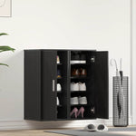 Shoe Cabinets 2 pcs Black Oak 32x35x70 cm Engineered Wood - Bargainia.com - 