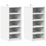 Shoe Cabinets 2 pcs White 31.5x35x70 cm Engineered Wood - Bargainia.com - 