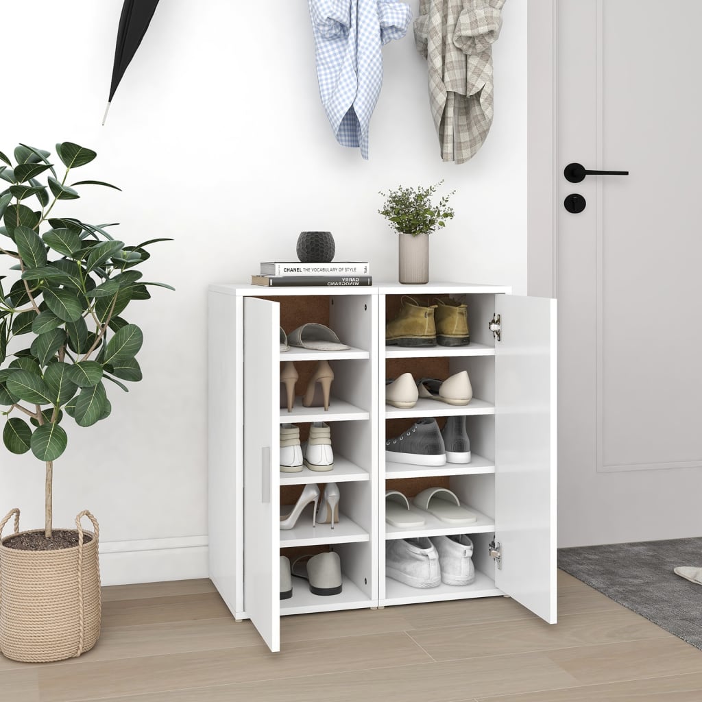 Shoe Cabinets 2 pcs White 32x35x70 cm Engineered Wood - Bargainia.com - 