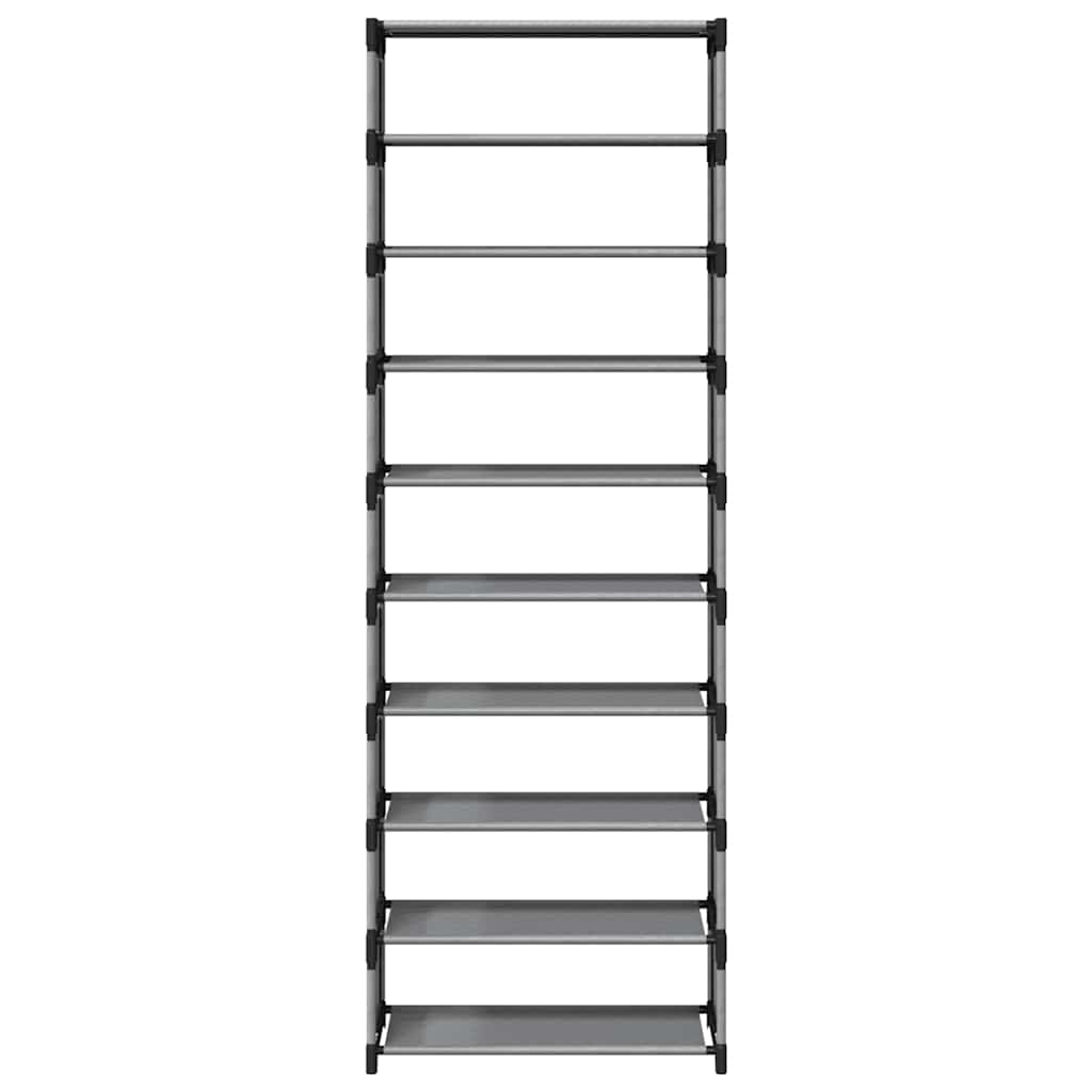 Shoe Rack 10 - Tier Grey 54x28x158 cm Non - woven Fabric - Bargainia.com - 