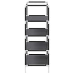 Shoe Rack 4 - Tier Black 44x28x77 cm Non - woven Fabric - Bargainia.com - 