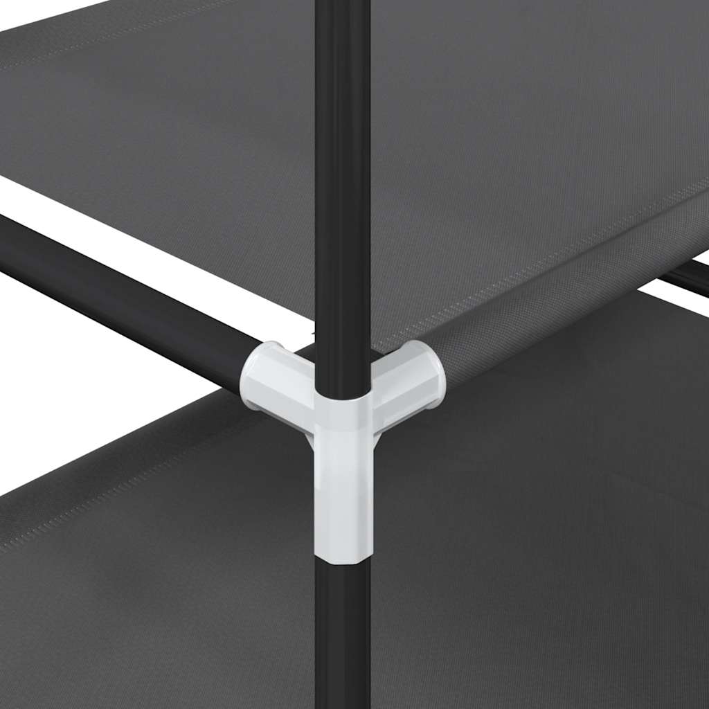 Shoe Rack 4 - Tier Black 44x28x77 cm Non - woven Fabric - Bargainia.com - 