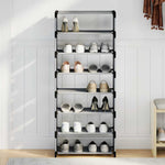 Shoe Rack 8 - Tier Grey 54x28x124 cm Non - woven Fabric - Bargainia.com - 