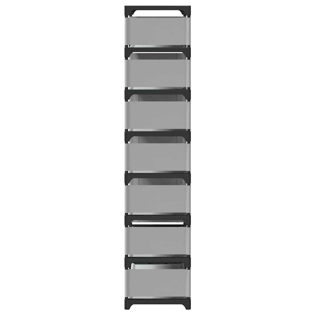 Shoe Rack 8 - Tier Grey 54x28x124 cm Non - woven Fabric - Bargainia.com - 