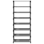 Shoe Rack 8 - Tier Grey 54x28x124 cm Non - woven Fabric - Bargainia.com - 
