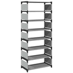 Shoe Rack 8 - Tier Grey 54x28x124 cm Non - woven Fabric - Bargainia.com - 