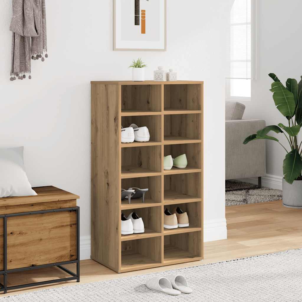 Shoe Rack Artisan Oak 54x34x100.5 cm Engineered Wood - Bargainia.com - 8721158434326 - 855837