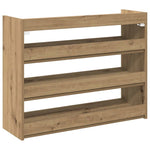 Shoe Rack Artisan Oak 80x25x62 cm Engineered Wood - Bargainia.com - 