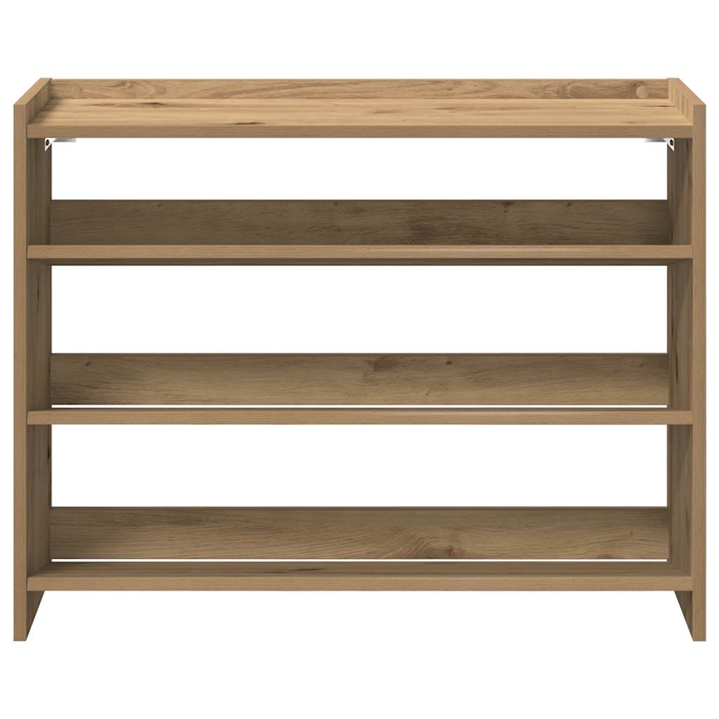 Shoe Rack Artisan Oak 80x25x62 cm Engineered Wood - Bargainia.com - 