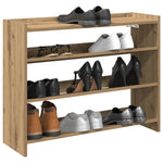 Shoe Rack Artisan Oak 80x25x62 cm Engineered Wood - Bargainia.com - 