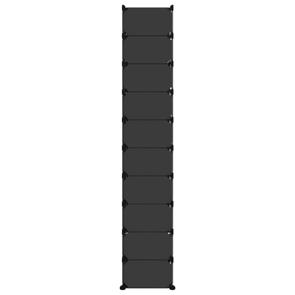 Shoe Rack Black 44x32x174 cm PP - Bargainia.com - 