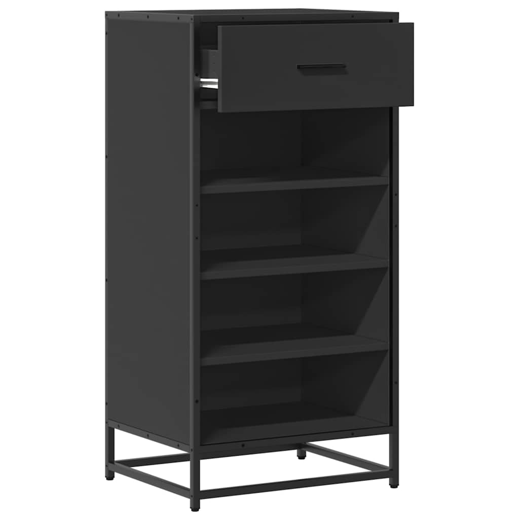 Shoe Rack Black 48x38x97.5 cm Engineered Wood - Bargainia.com - 