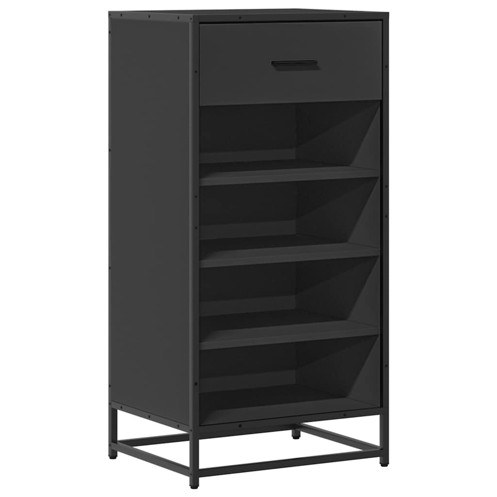Shoe Rack Black 48x38x97.5 cm Engineered Wood - Bargainia.com - 