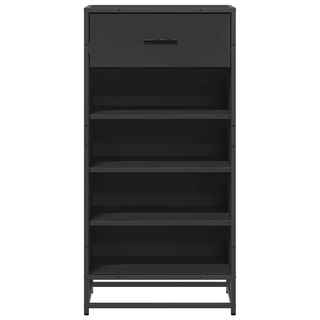 Shoe Rack Black 48x38x97.5 cm Engineered Wood - Bargainia.com - 