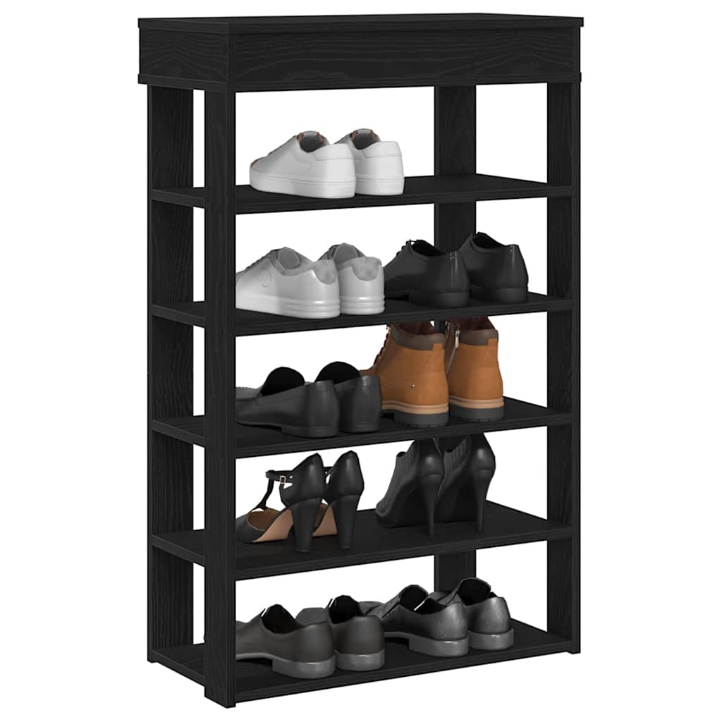 Shoe Rack Black 60x30x98 cm Engineered Wood - Bargainia.com - 