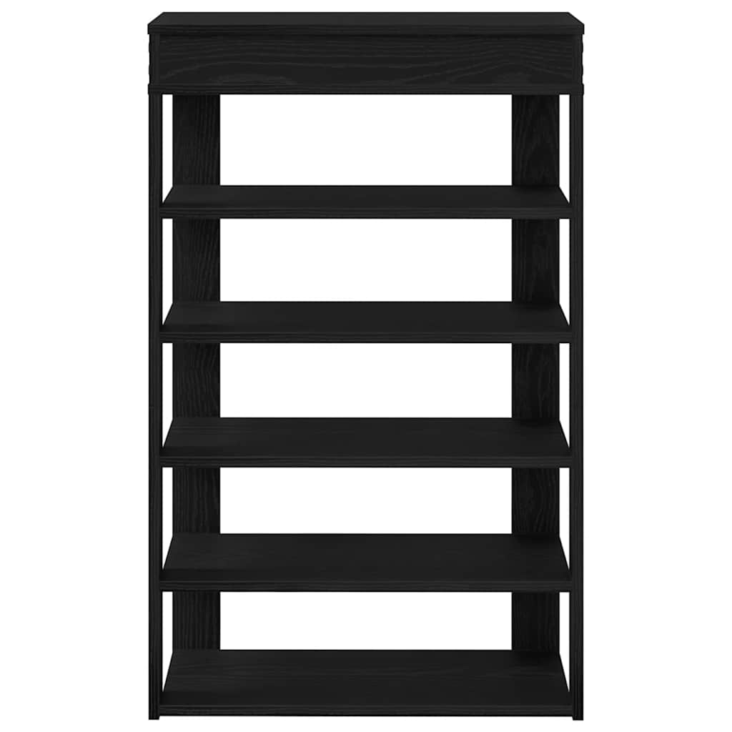 Shoe Rack Black 60x30x98 cm Engineered Wood - Bargainia.com - 