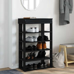 Shoe Rack Black 60x30x98 cm Engineered Wood - Bargainia.com - 