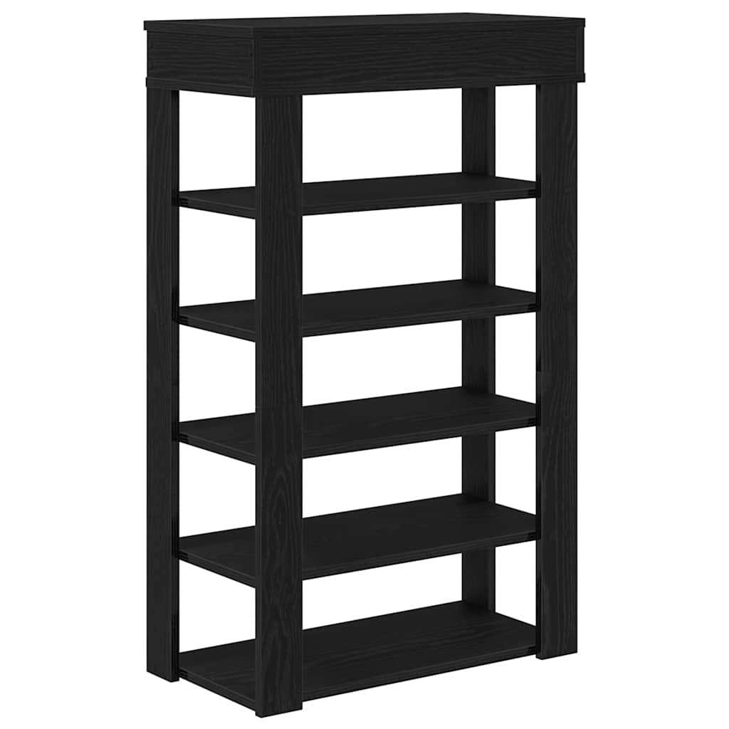 Shoe Rack Black 60x30x98 cm Engineered Wood - Bargainia.com - 