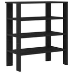 Shoe Rack Black 61x32x70 cm Engineered Wood - Bargainia.com - 