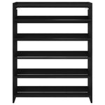 Shoe Rack Black 80x25x100 cm Engineered Wood - Bargainia.com - 