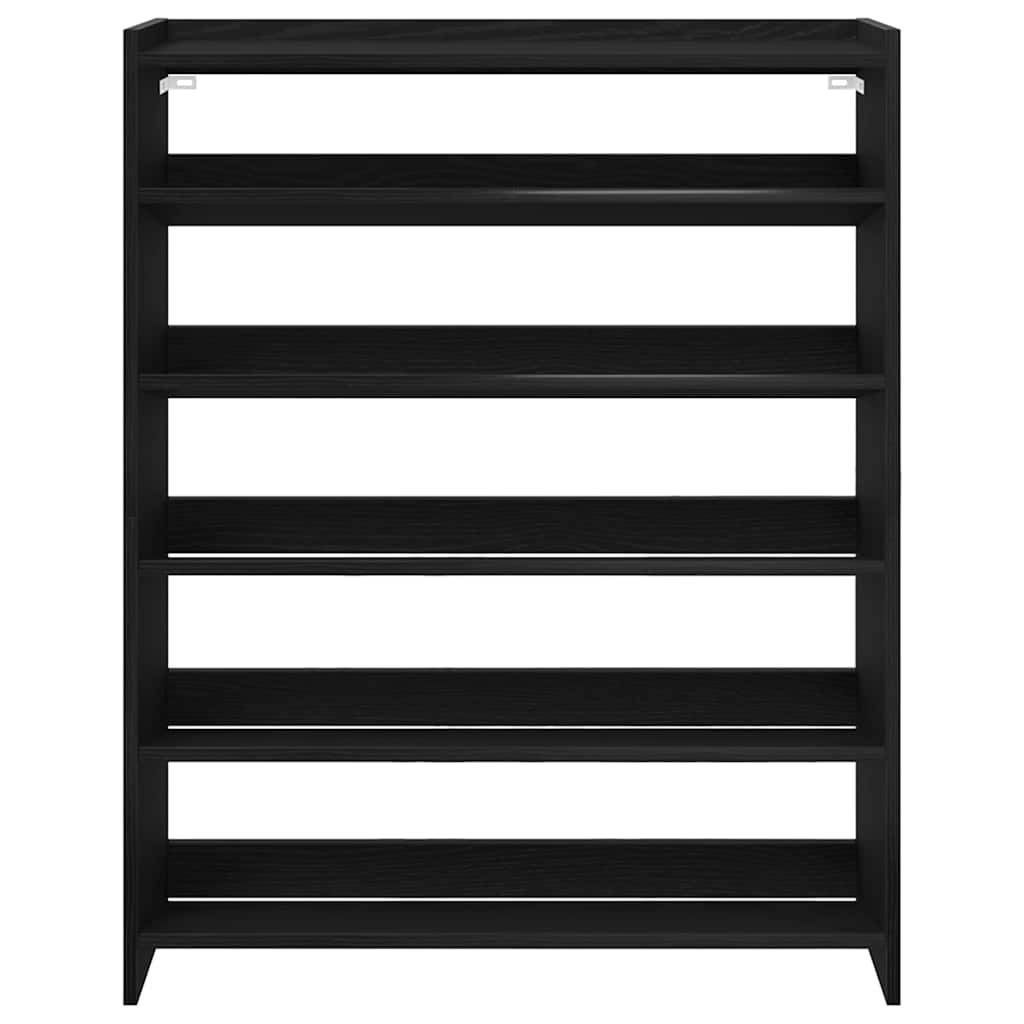 Shoe Rack Black 80x25x100 cm Engineered Wood - Bargainia.com - 