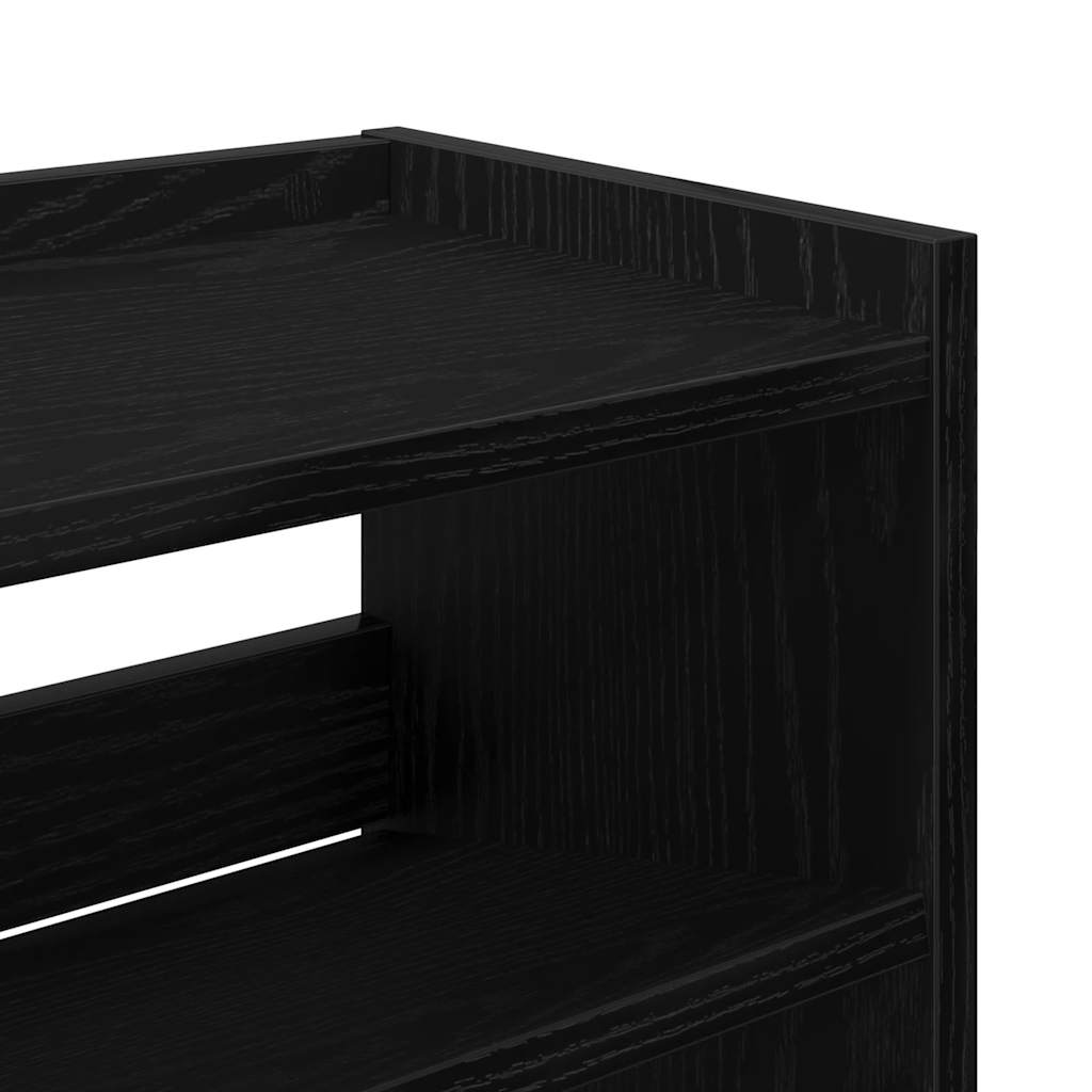 Shoe Rack Black 80x25x100 cm Engineered Wood - Bargainia.com - 