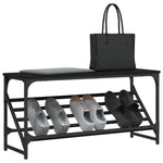 Shoe Rack Black 90x30x45 cm Engineered Wood - Bargainia.com - 