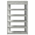 Shoe Rack Concrete Grey 60x30x98 cm Engineered Wood - Bargainia.com - 