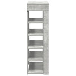 Shoe Rack Concrete Grey 60x30x98 cm Engineered Wood - Bargainia.com - 