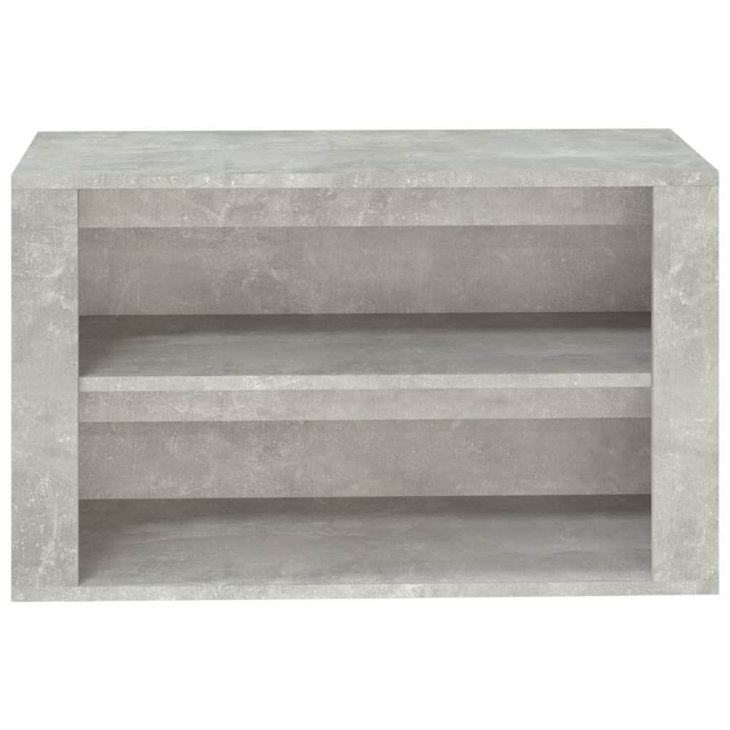 Shoe Rack Concrete Grey 75x35x45 cm Engineered Wood - Bargainia.com - 