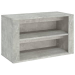 Shoe Rack Concrete Grey 75x35x45 cm Engineered Wood - Bargainia.com - 