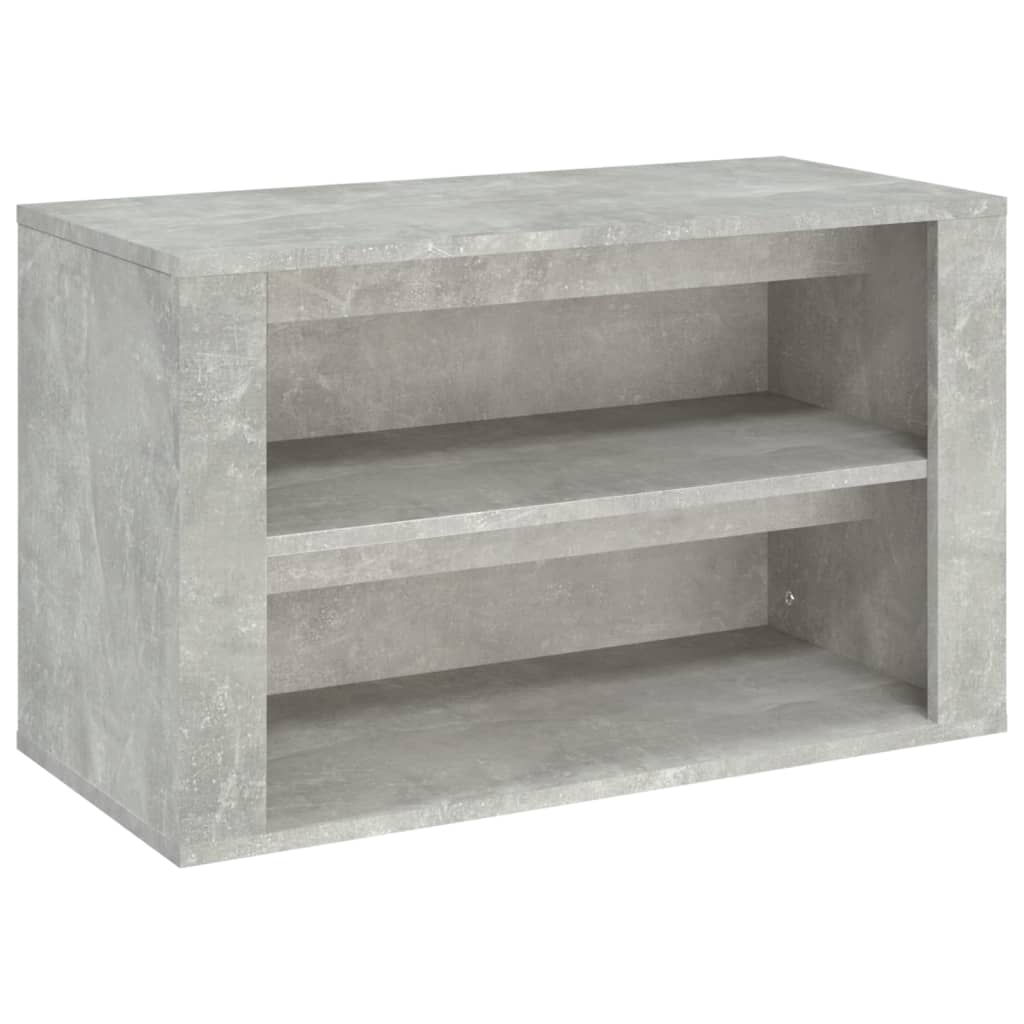 Shoe Rack Concrete Grey 75x35x45 cm Engineered Wood - Bargainia.com - 