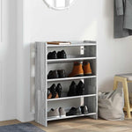 Shoe Rack Grey Sonoma 60x25x81 cm Engineered Wood - Bargainia.com - 