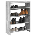 Shoe Rack Grey Sonoma 60x25x81 cm Engineered Wood - Bargainia.com - 