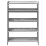 Shoe Rack Grey Sonoma 60x25x81 cm Engineered Wood - Bargainia.com - 
