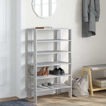 Shoe Rack Grey Sonoma 61x32x105 cm Engineered Wood - Bargainia.com - 