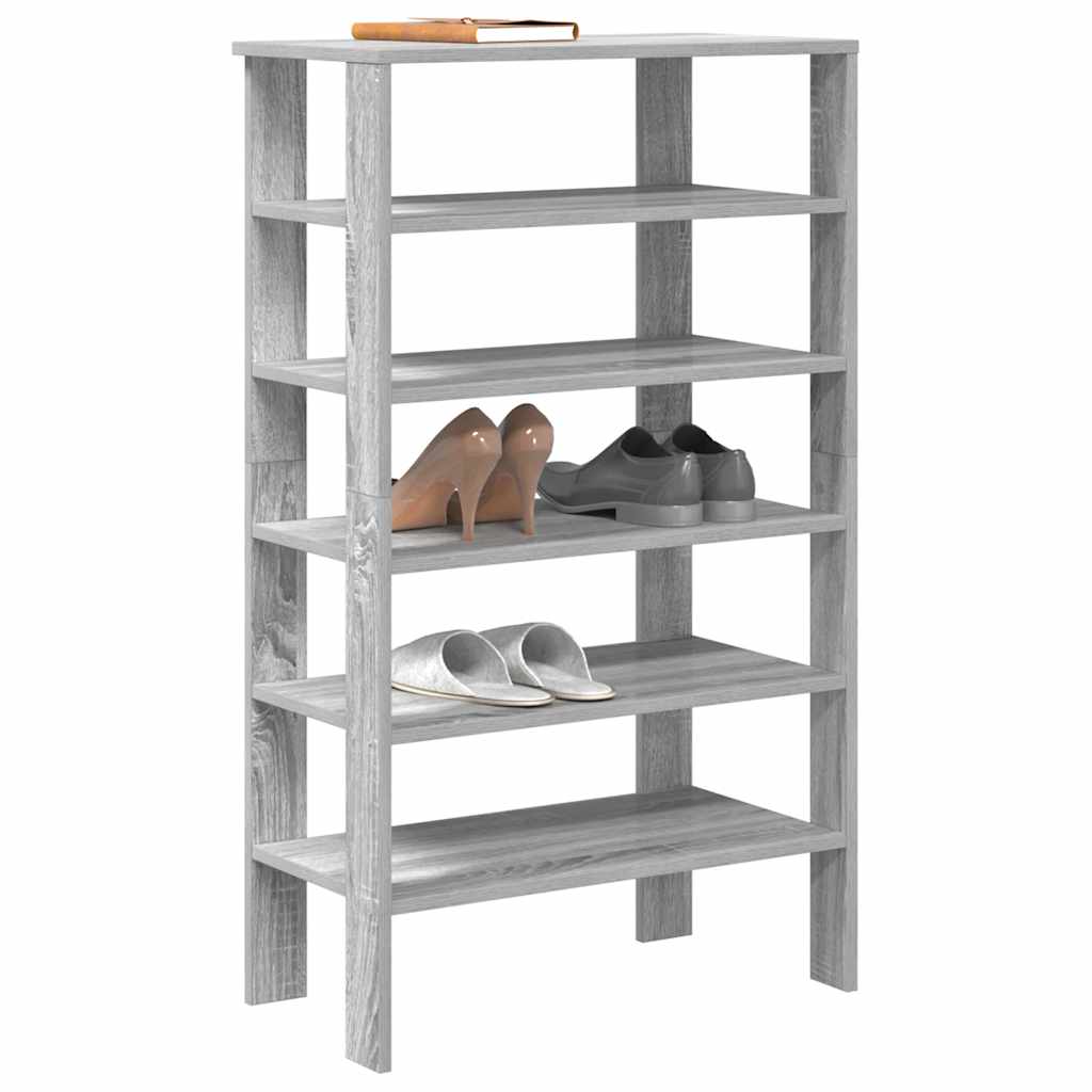 Shoe Rack Grey Sonoma 61x32x105 cm Engineered Wood - Bargainia.com - 