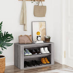Shoe Rack Grey Sonoma 75x35x45 cm Engineered Wood - Bargainia.com - 