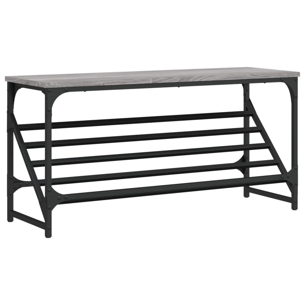Shoe Rack Grey Sonoma 90x30x45 cm Engineered Wood - Bargainia.com - 