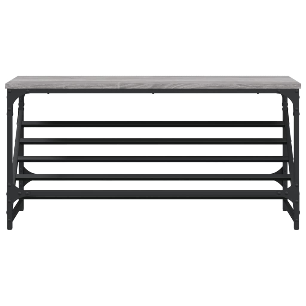 Shoe Rack Grey Sonoma 90x30x45 cm Engineered Wood - Bargainia.com - 