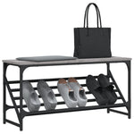 Shoe Rack Grey Sonoma 90x30x45 cm Engineered Wood - Bargainia.com - 