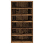 Shoe Rack Old Wood 54x34x100.5 cm Engineered Wood - Bargainia.com - 